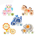 Natural bamboo fiber tableware sets for kids animal shaped